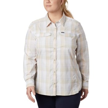 Columbia Silver Ridge Lite Plaid Long Sleeve Plus Size, Camisa Kaki Multicolor Para Mujer | 271643-X